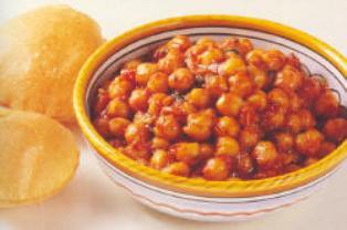 Chickpeas in Tomato Glaze: 