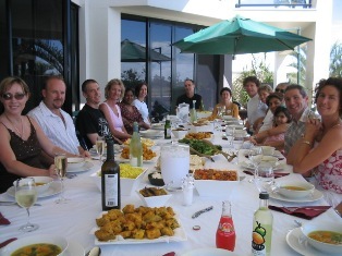 lunch at Sandra and Steve's: 