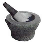mortar and pestle:
