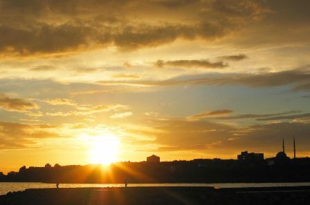 sunset over the marmara: